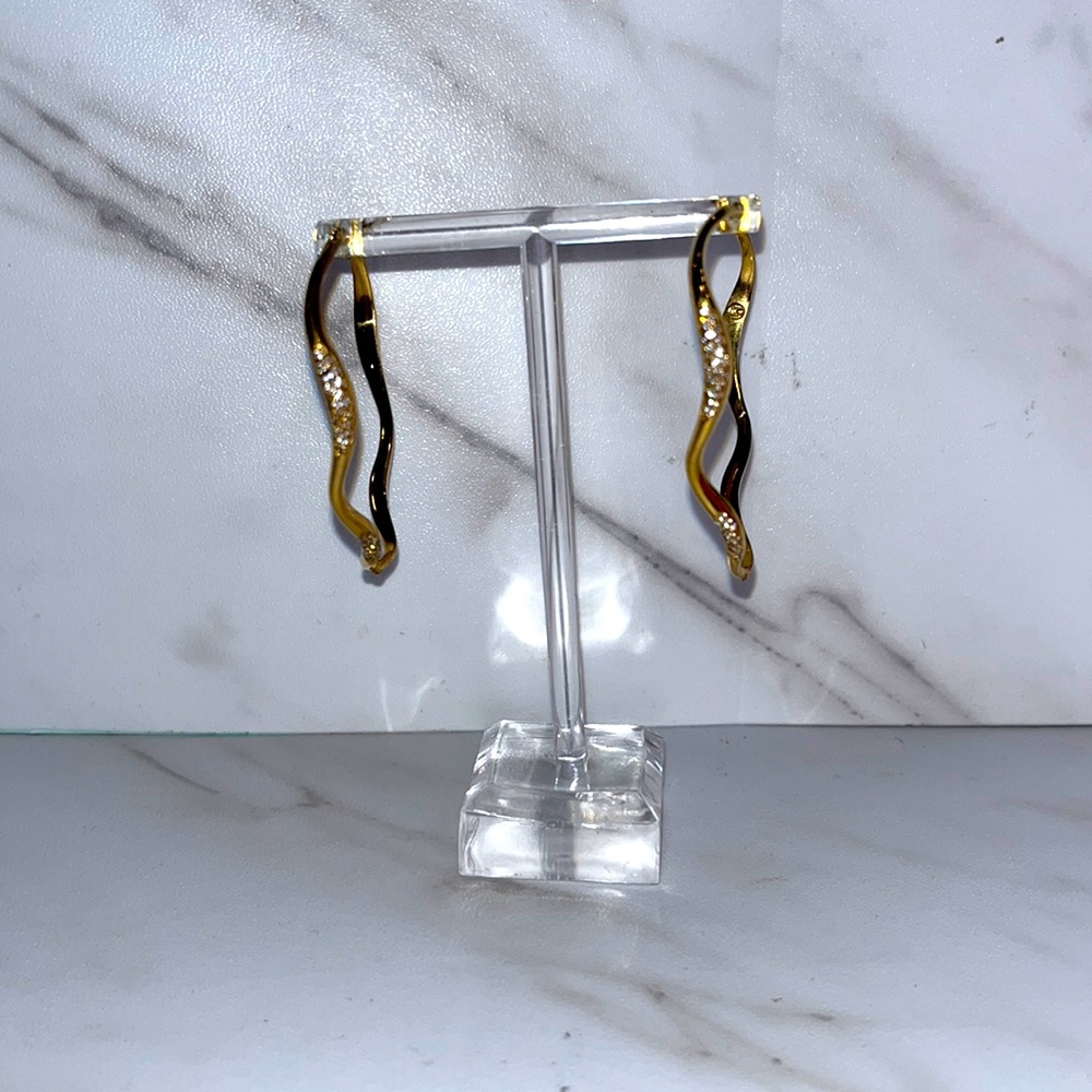 Joanna Laura Constantine Feminine Waves Hoop Earrings